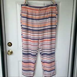 •J.Crew• Boho Patterned Beach Resort Pants - Size Large